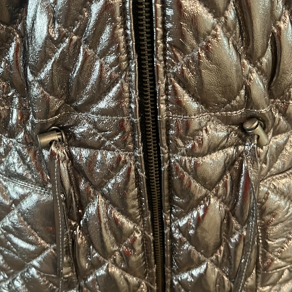 Frame Denim Metallic Quilted Puffer Jacket - Picture 6 of 9